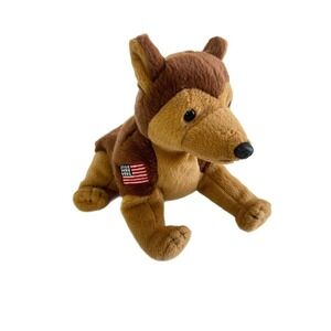 Beanie Baby Courage German Shepard NYPD First Responder Plush Dog TY NO TAG